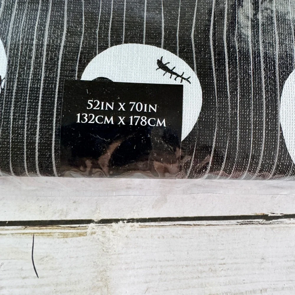Nightmare Before Christmas Jack‎ Skellington Tablecloth 52x70 Pinstripe NEW